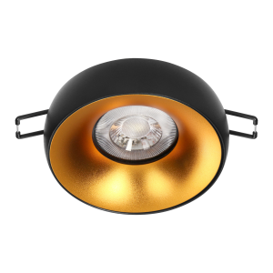 DORADO R decorative frame for spotlight, GU10, round, black-gold